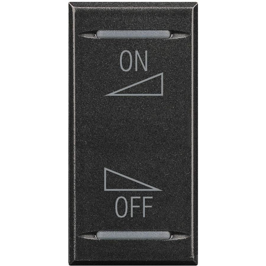 Wipschakelaar antraciet ON/OFF Volume 2f1 module VVE=10