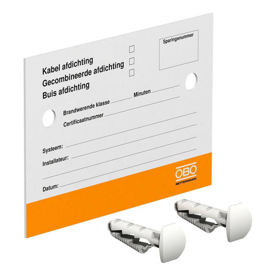 Markeringsplaat afschottingssystemen 100x1x70mm Polystyrol