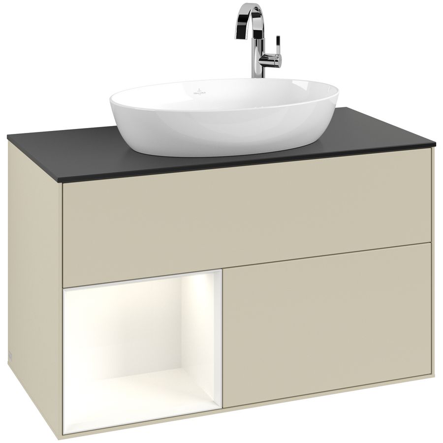 Wastafelonderkast Finion 1000x603x501mm S.Grey Matt Lacquer F892GFHJ