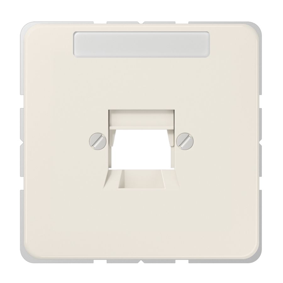 Afdekking wit voor mod.jack 1-voudig CD500