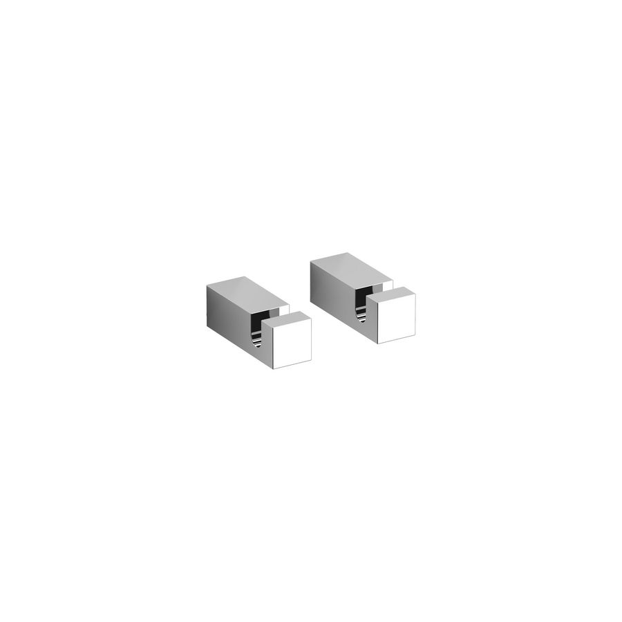 Quadria set van 2 kledinghaken 4cm chroom CL/09.01.119.29