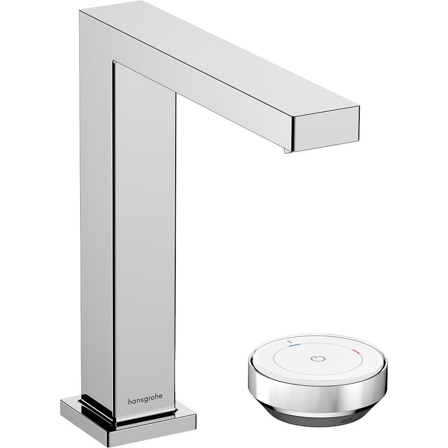 Tecturis E 2-gats wastafelkraan 150 CoolStart met afvoer chroom