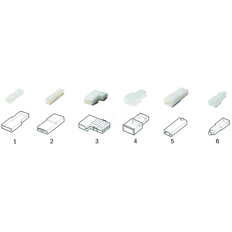 Zak a 100st. Isoleerhuls vorm 1 PVC 6,3mm