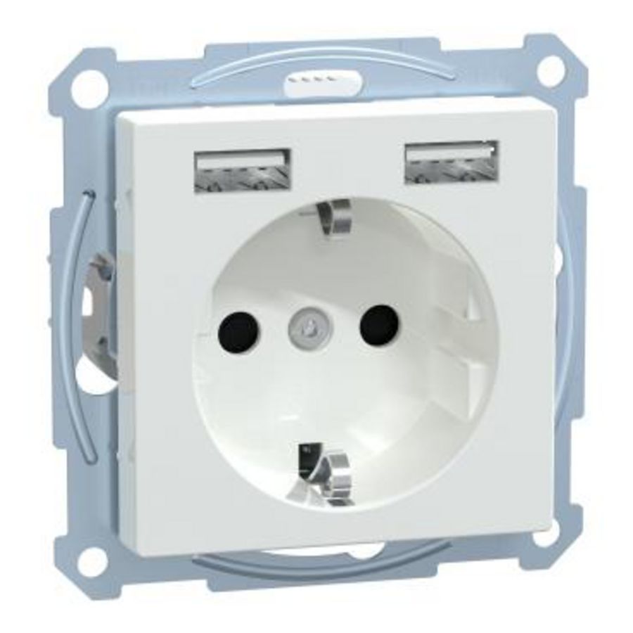 WCD Dubbele USB-poort 2.4A 16A Actief wit Systeem M