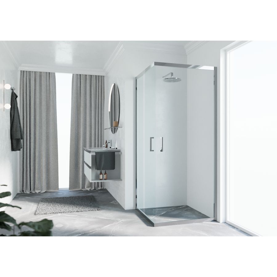 Hoekinstap Zeph 2.0 Hoekinst. 82 VeR82-85 Helder Glas Chroom