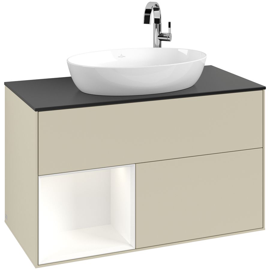 Wastafelonderkast Finion 1000x603x501mm S.Grey Matt Lacquer F892MTHJ