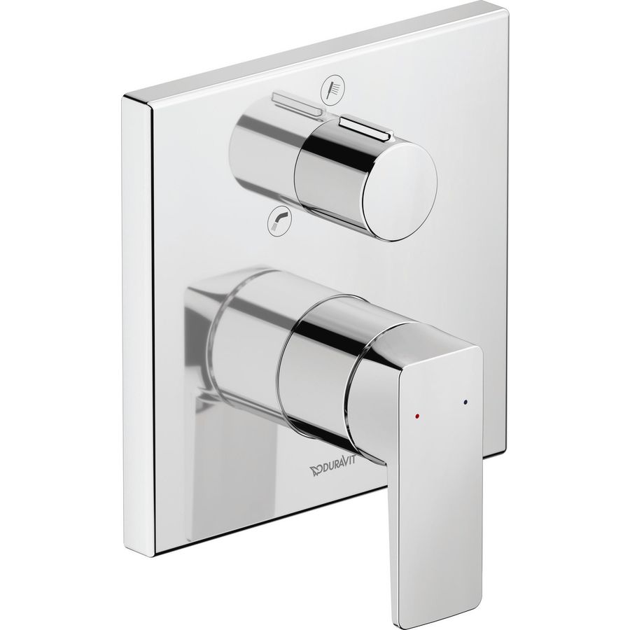 Manhattan 1-hendel badmengkraan inbouw chroom 150x82x173mm