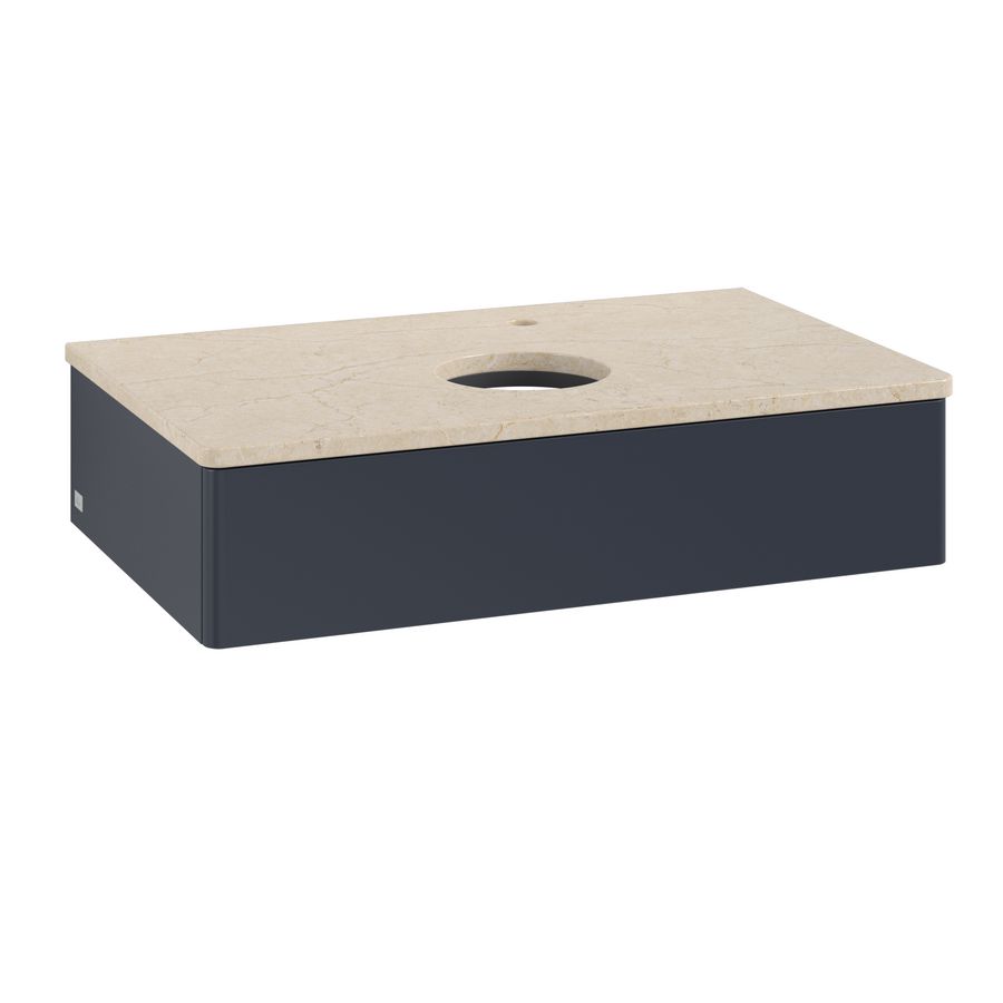 Wastafelonderkast Antao 800x190x500mm Mid.Blue Matt Lacquer K08053HG