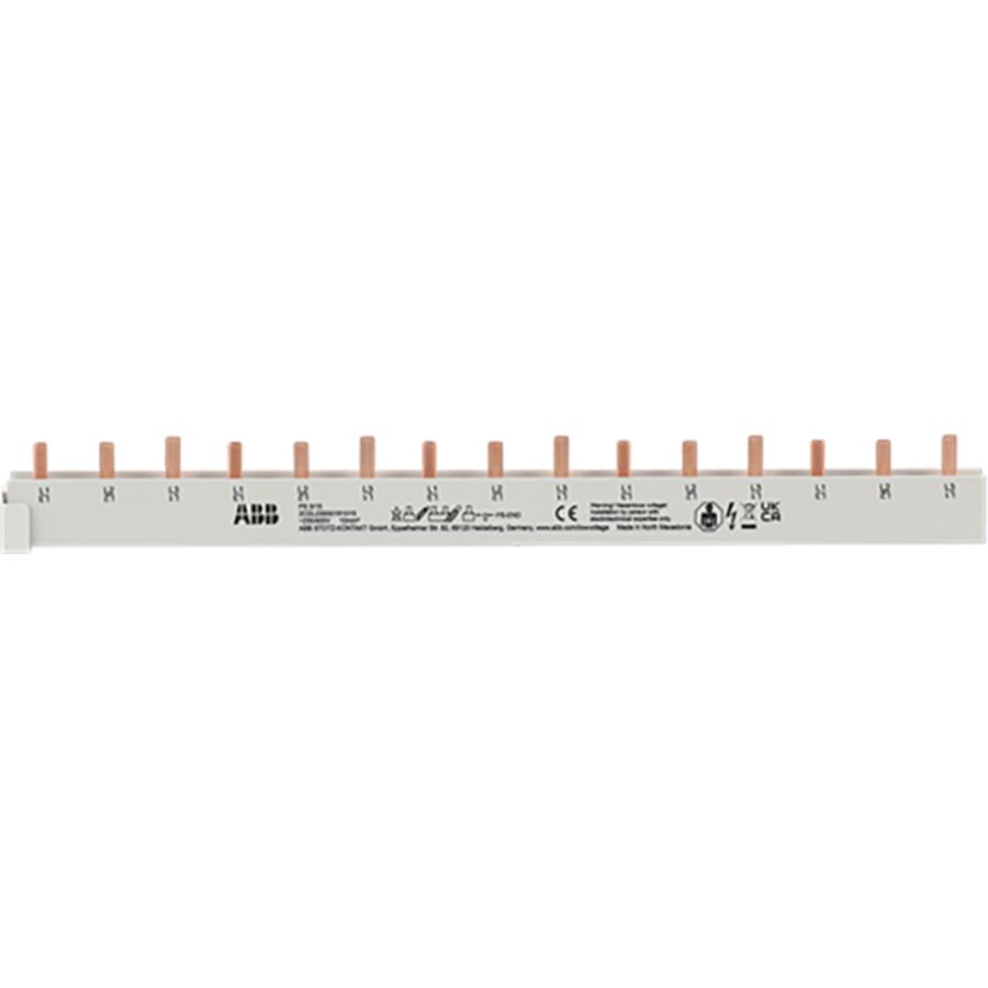 Verbindingsrail PS 3P 15 pinnen 10mm2 L1-L2-L3-L1-L2-L3-