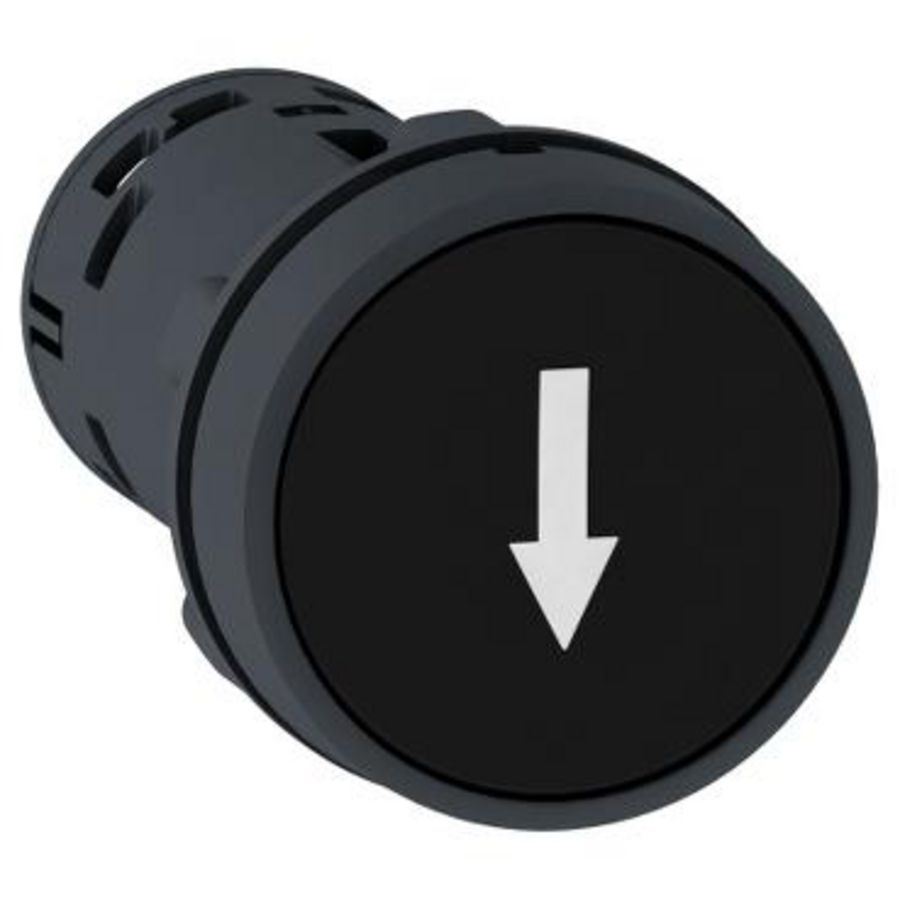 Drukknop Terugvering 1NO Markering pijl omhoog Zwart VVE=10
