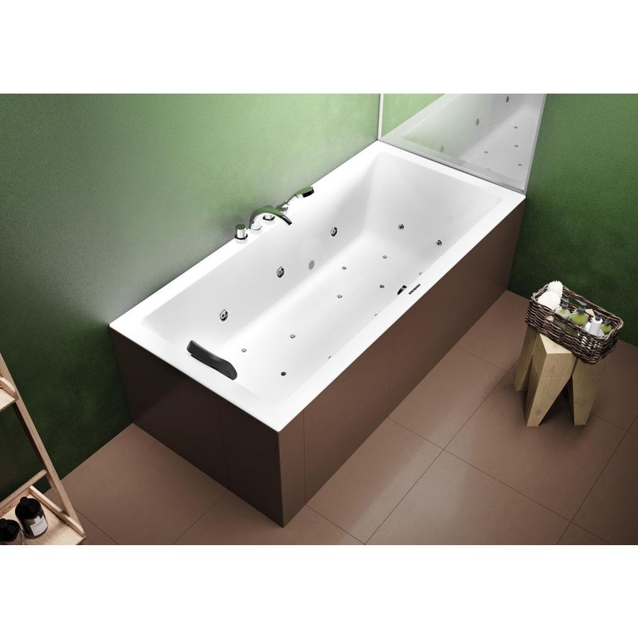 Whirlpool Lugo Rihopool 160x70cm systeem JOY links hoogglans wit