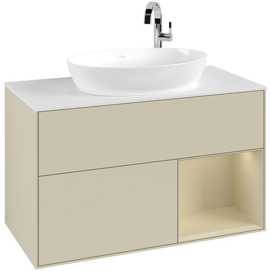 Wastafelonderkast Finion 1000x603x501mm S.Grey Matt Lacquer F901HJHJ