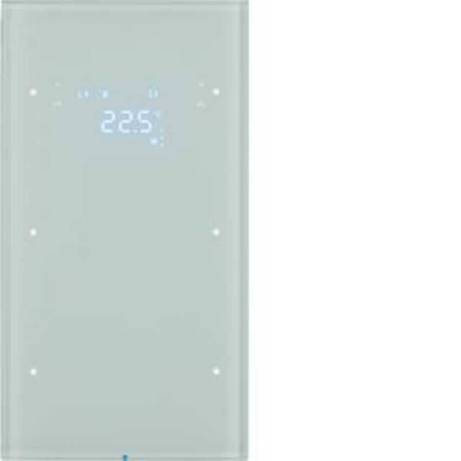 Tastsensor KNX-touch met therm. 2-v berker R.3 glas polarwit