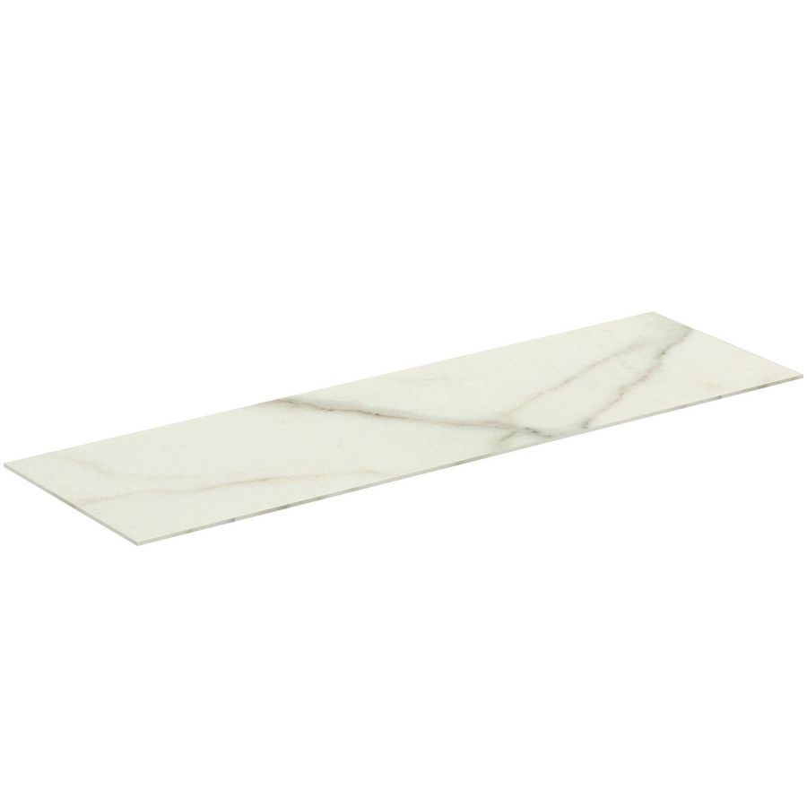 Conca keramisch afdekblad 1200x373x6mm zonder uitsnijding white marble