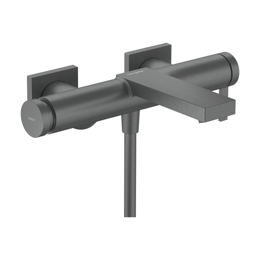 Tecturis E 1-hendel badmengkraan hoh 150mm  Brushed Black Chromeincl. s-kopppelingen