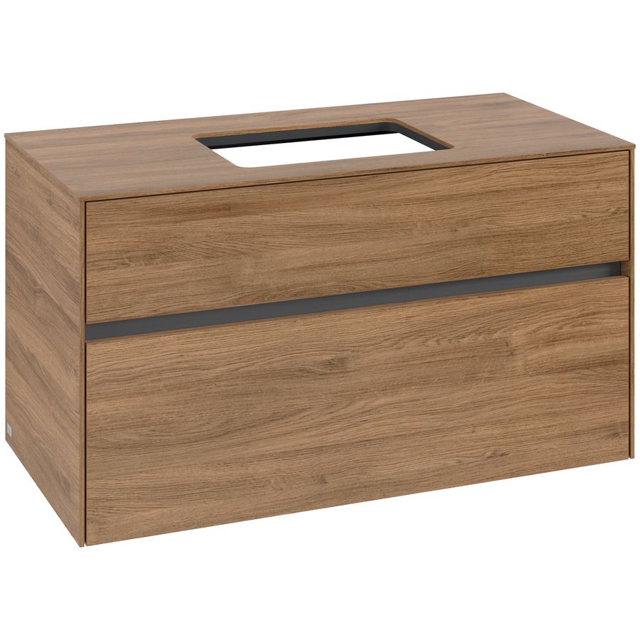 Wastafelonderkast Collaro 1000x548x500mm Oak.Kans C10900RH