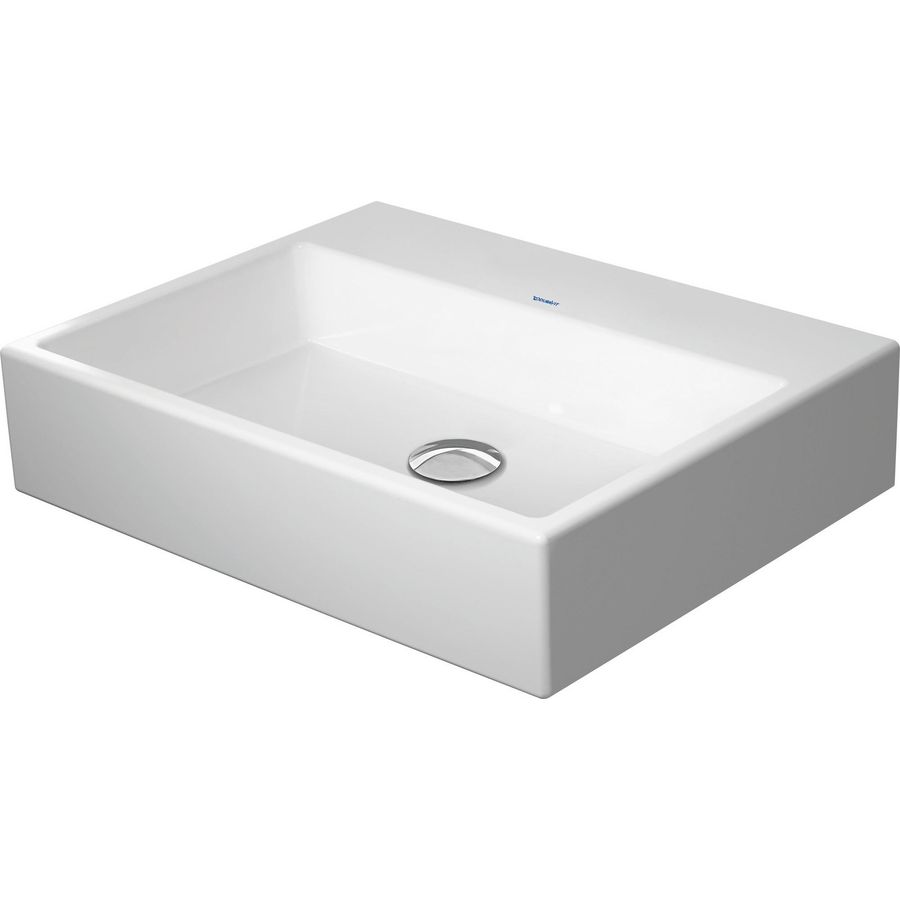 VERO AIR #235260 opzetwastafel 600mm wit zonder kraangat geslepen onderzijde