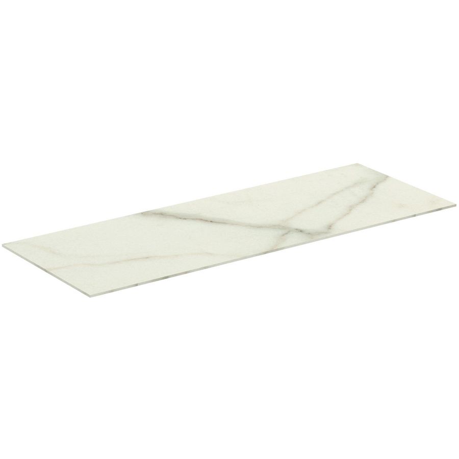 Conca keramisch afdekblad 1000x373x6mm zonder uitsnijding white marble