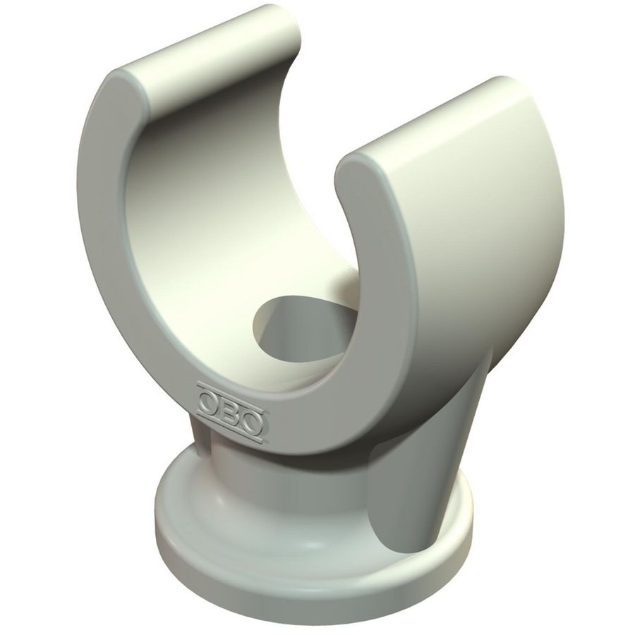 Sokkel-klembeugel 40-42mm polypr. li.grijs RAL 7035 VVE=25