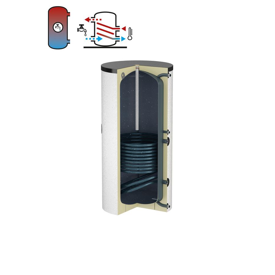 Boiler Duo 400L incl. isolatie wit
