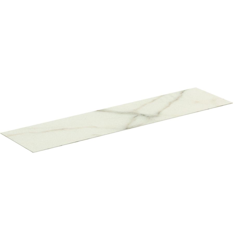 Conca keramisch afdekblad 2000x505x6mm zonder uitsnijding white marble