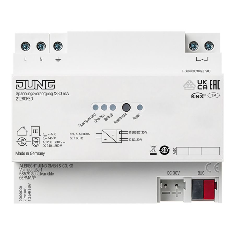Voedingseenheid 1280 mA KNX