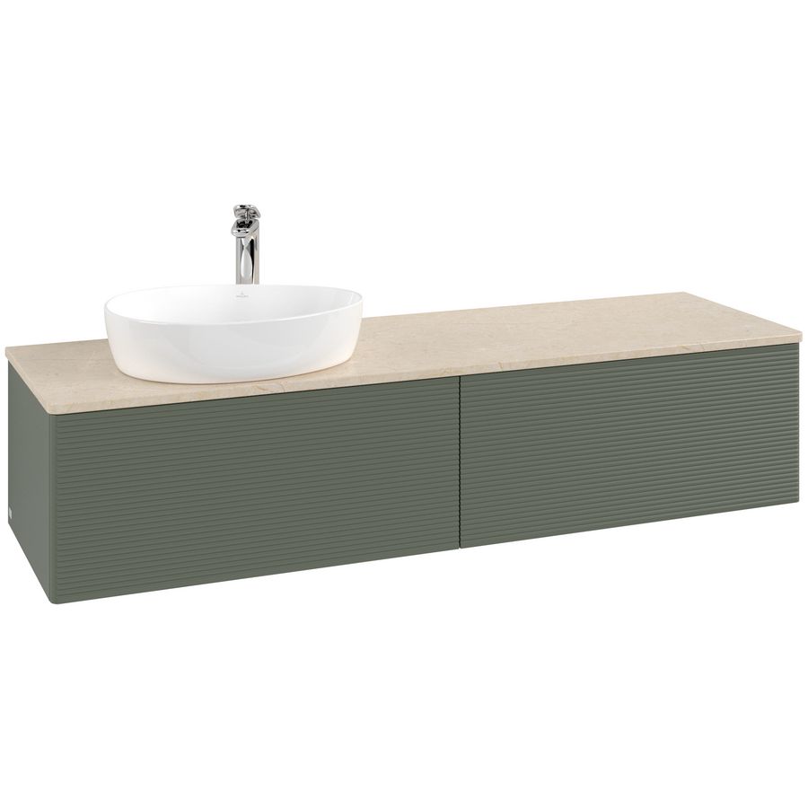 Wastafelonderkast Antao 1600x360x500mm L.Green Matt Lacquer K37153HL
