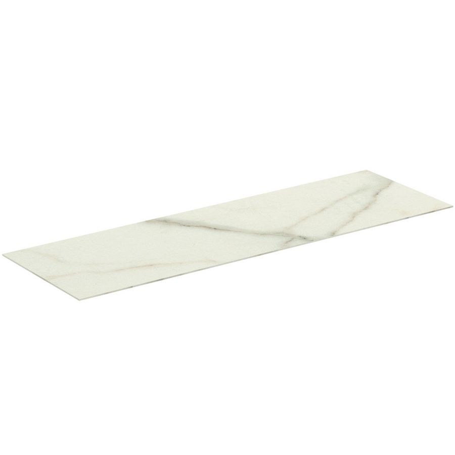 Conca keramisch afdekblad 1600x505x6mm zonder uitsnijding white marble