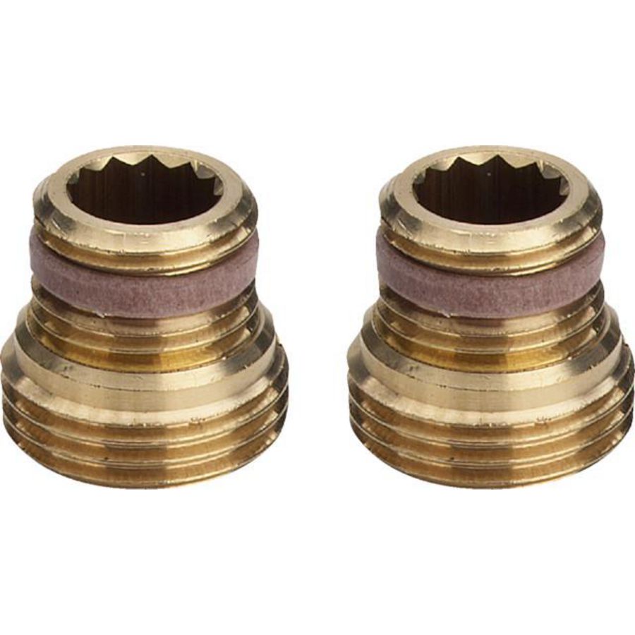 Adapterset 1/2x3/4 messing/blank