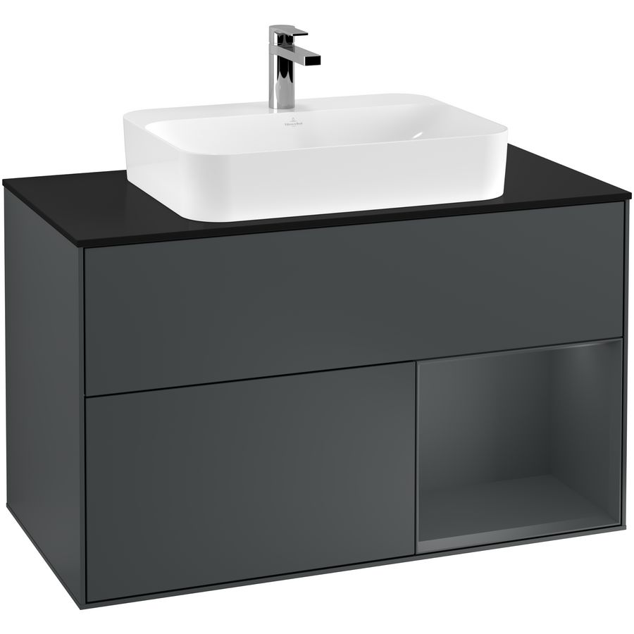 Wastafelonderkast Finion 1000x603x501mm Mid.Blue Matt Lacquer F372HGHG