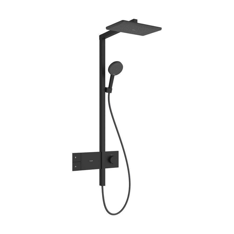 Showerpipe 210/340 1 straalsoort EcoSmart Raindance Alive Q mat zwart