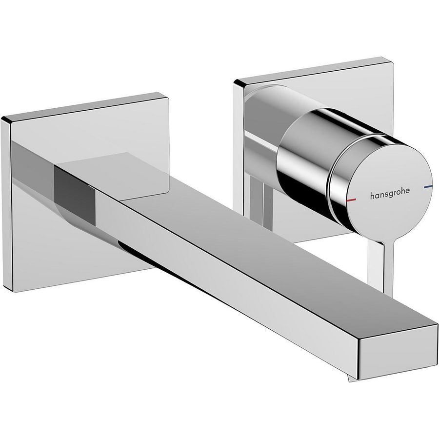 Tecturis E 1-hendel wastafelkraan voor inbouw wandmontage met uitloop 22,5cm chroom