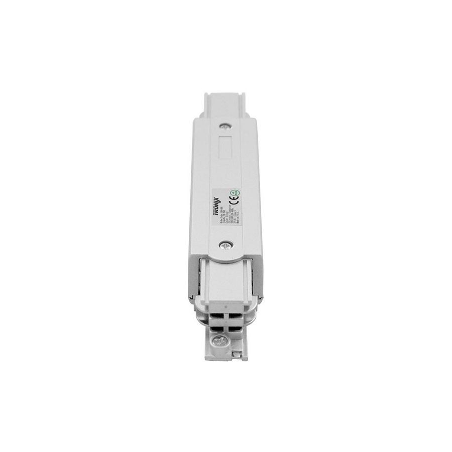 I-shape connector voor 3-fase rails wit