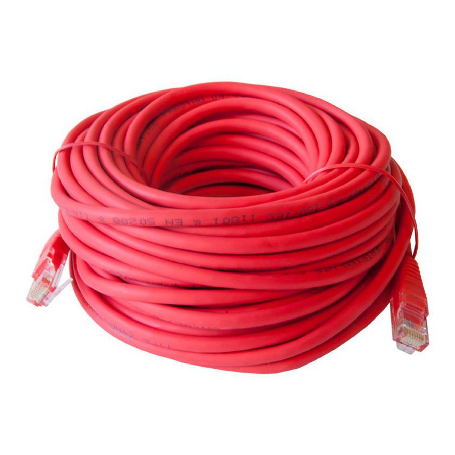 Patchkabel / netwerkkabel CAT5e UTP PVC molded rood 15meter