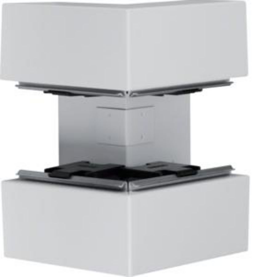 Buitenhoek staal voor goot BRS 65x210mm lichtgrijs