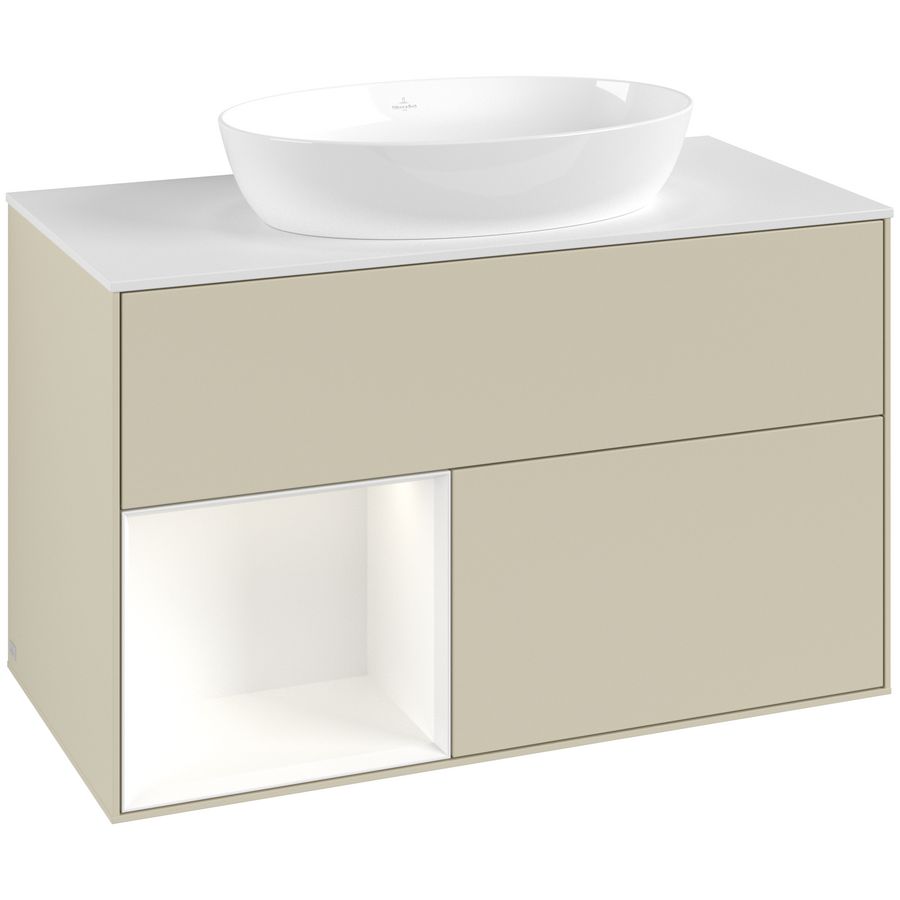 Wastafelonderkast Finion 1000x603x501mm S.Grey Matt Lacquer FA11MTHJ