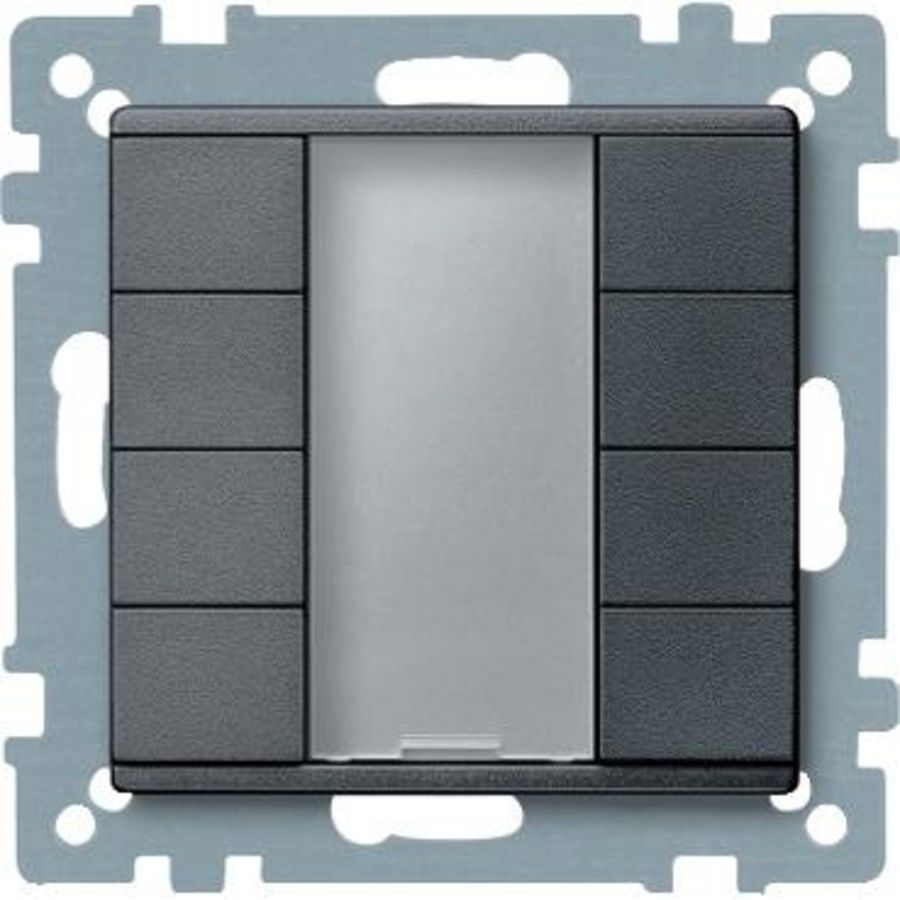Impulsdrukker 4-voudig plus Antraciet Systeem M KNX