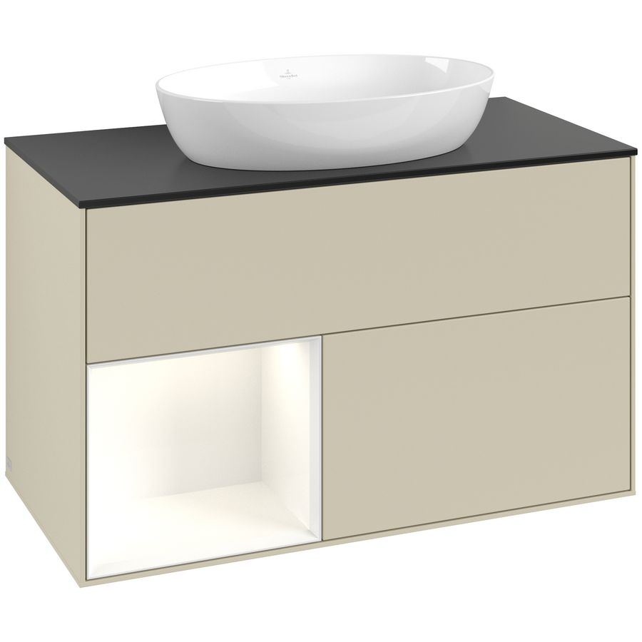 Wastafelonderkast Finion 1000x603x501mm S.Grey Matt Lacquer FA12GFHJ