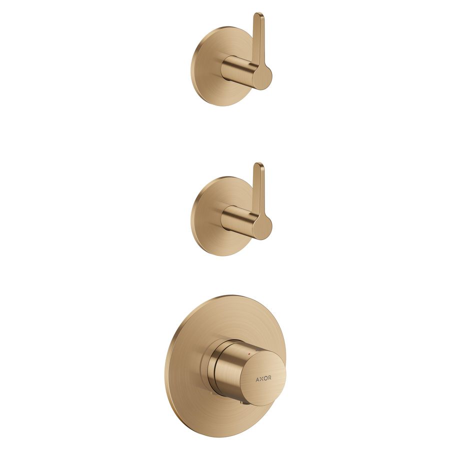 Thermostaat module 2 functies + rechte greep AXOR One Brushed Bronze