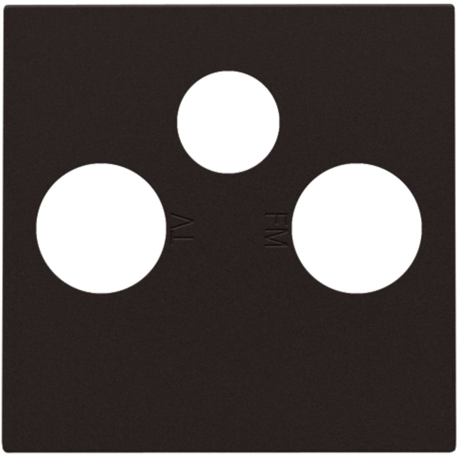 Afwerkingsset 2 enkelvoudige coaxaans. TV/FM/Satt. d.brown