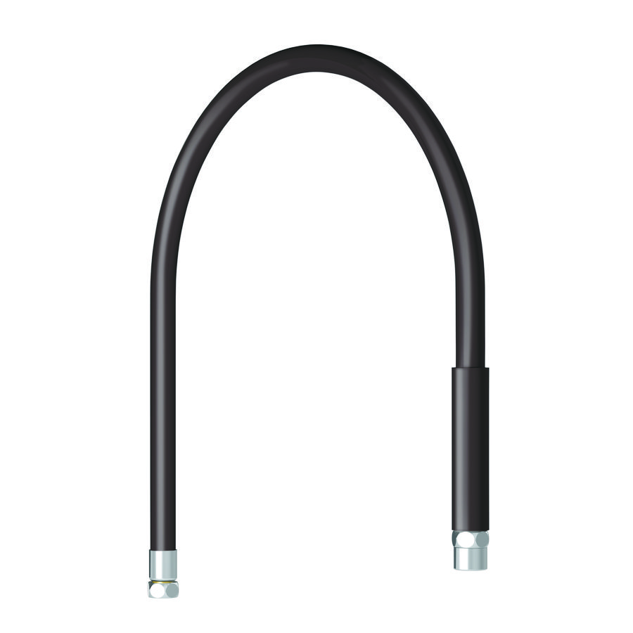 Slang geschikt voor voeding FF1/2" zwart L.0,95 m