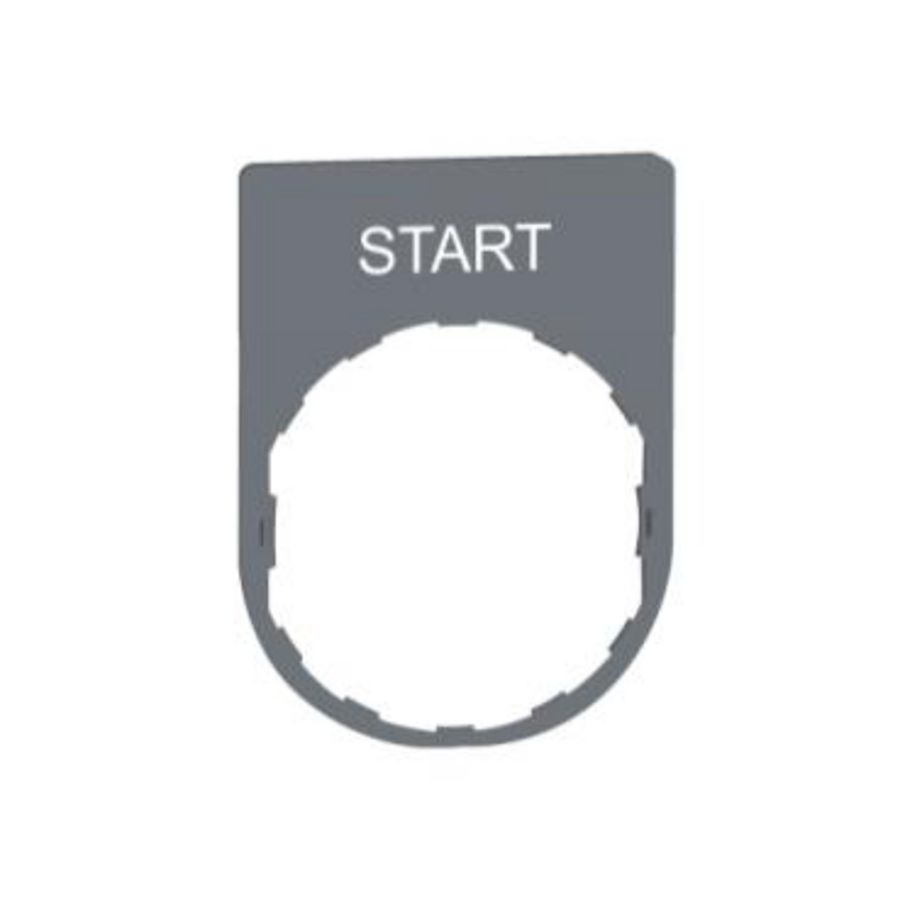 legend plate with start marking color plated grey VVE=10