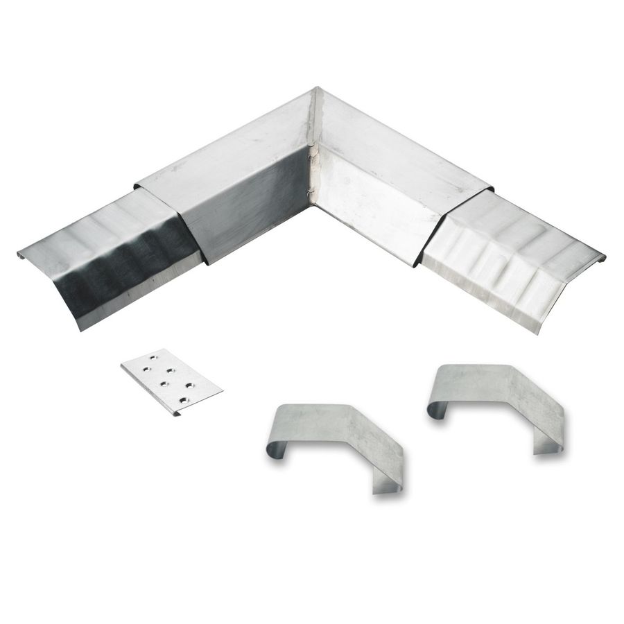 Zinken buitenhoekstuk v. KliQ deklijst 105/50mm compl.