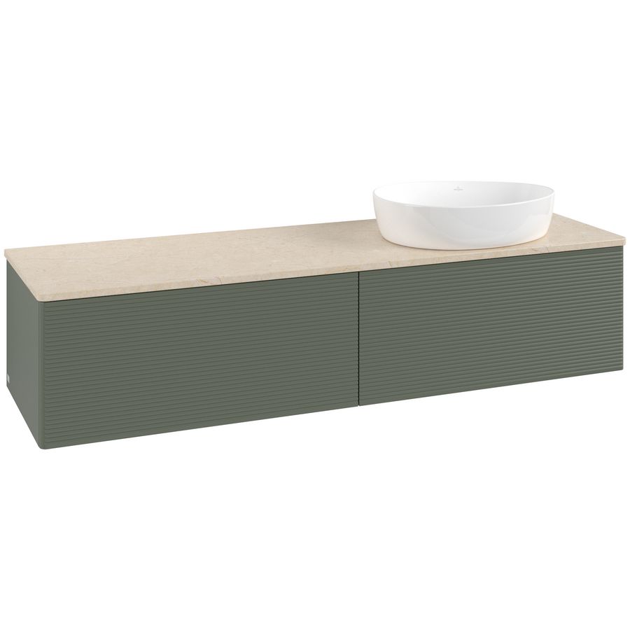 Wastafelonderkast Antao 1600x360x500mm L.Green Matt Lacquer K38113HL