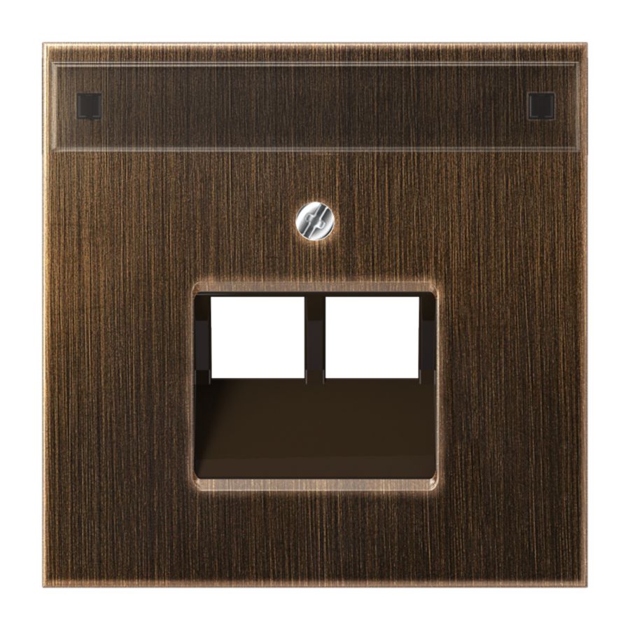 Afdekking UAE 2v.tekstv. LS messing ant.