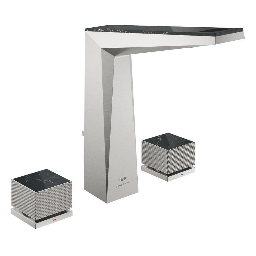 Allure Brilliant Private Collection M-size supersteel w/ black Caesarstone knob handles