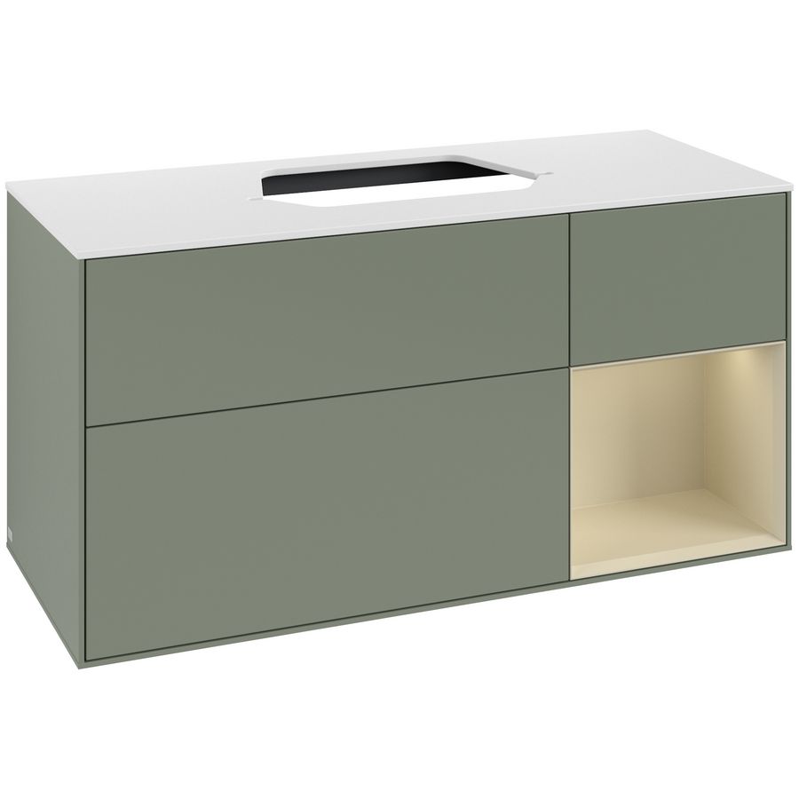 Wastafelonderkast Finion 1200x603x501mm Olive Matt Lacquer G421HJGM