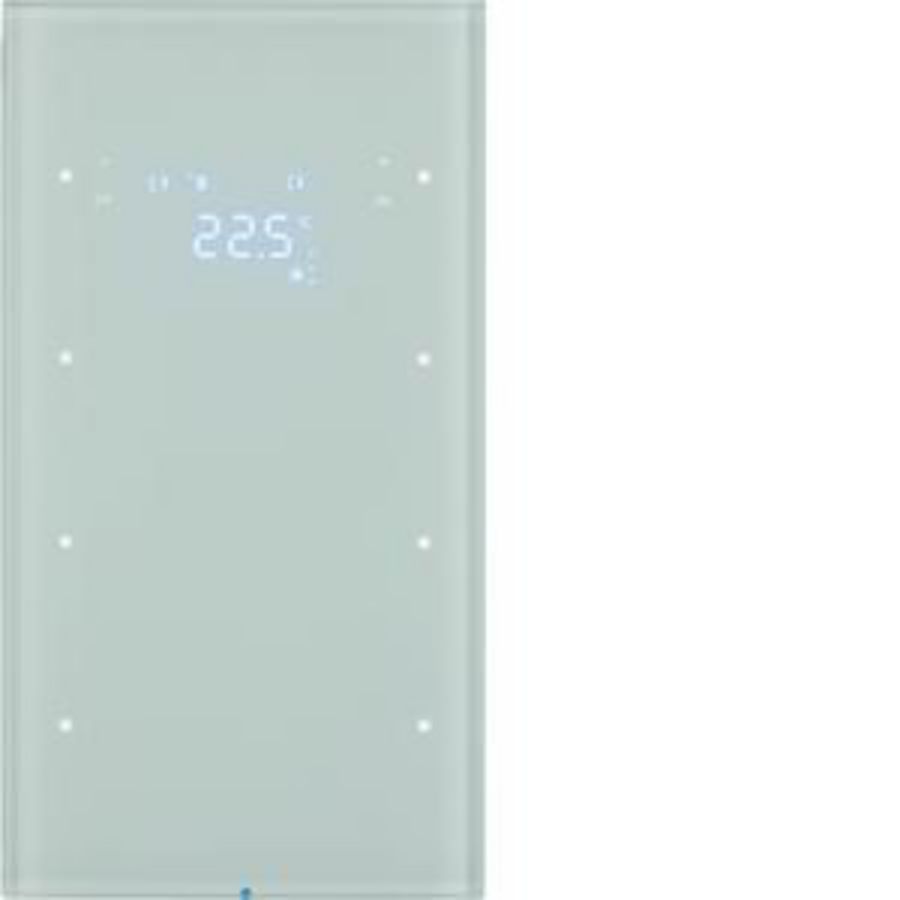 Tastsensor KNX-touch met therm. 3-v berker R.3 glas polarwit