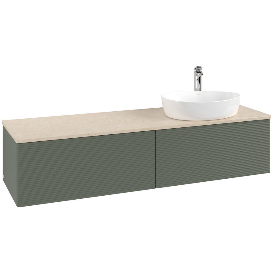 Wastafelonderkast Antao 1600x360x500mm L.Green Matt Lacquer K38153HL