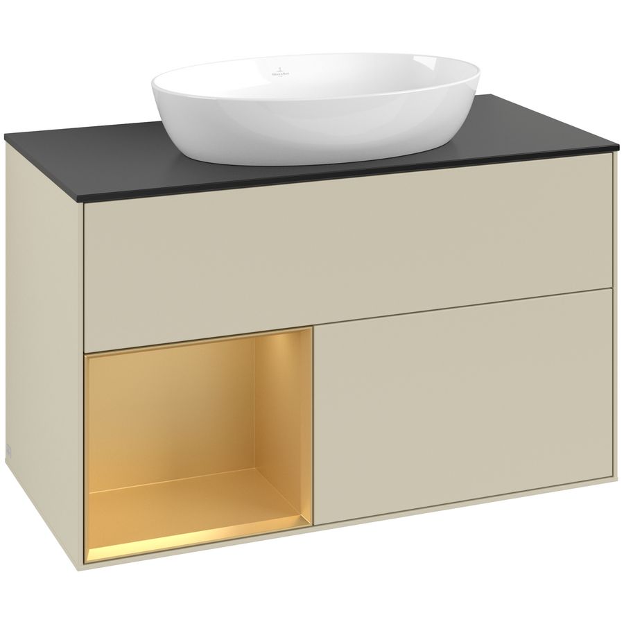 Wastafelonderkast Finion 1000x603x501mm S.Grey Matt Lacquer FA12HFHJ